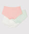Lot de 3 shorties imprimé paillettes fille en coton biologique et élasthanne variante 1