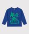 T-shirt met lange mouwen en motief voor kinderen blauw