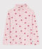 Sous-pull enfant en coton imprimé rose JOLI/blanc MULTICO