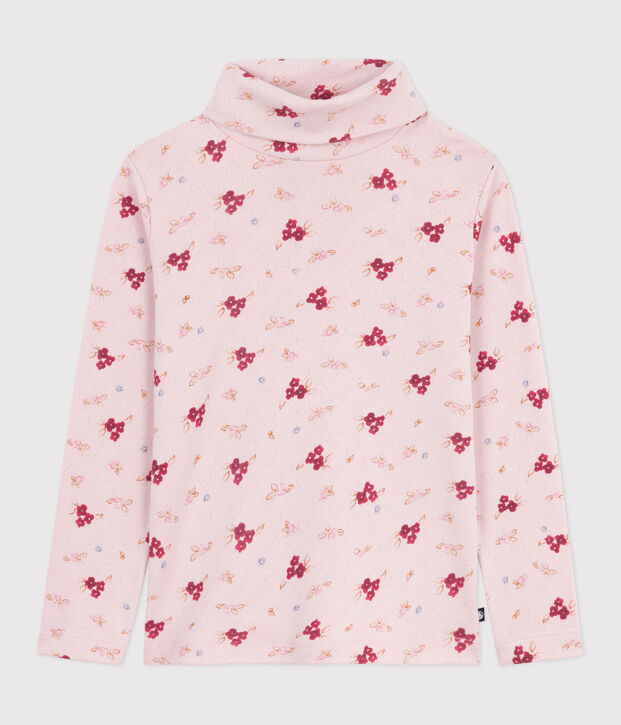 Katoenen coltruitje voor kinderen met print roze/multicouleur