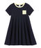 Robe fille en coton léger bleu Abysse