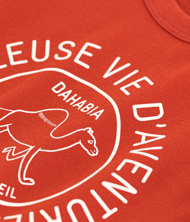 Katoenen T-shirt met korte mouwen voor jongens rood