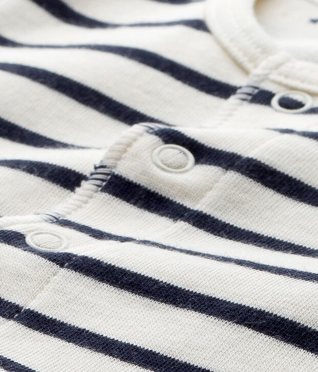 Ensemble b&eacute;b&eacute; 3 pi&egrave;ces r&eacute;versible blanc/bleu