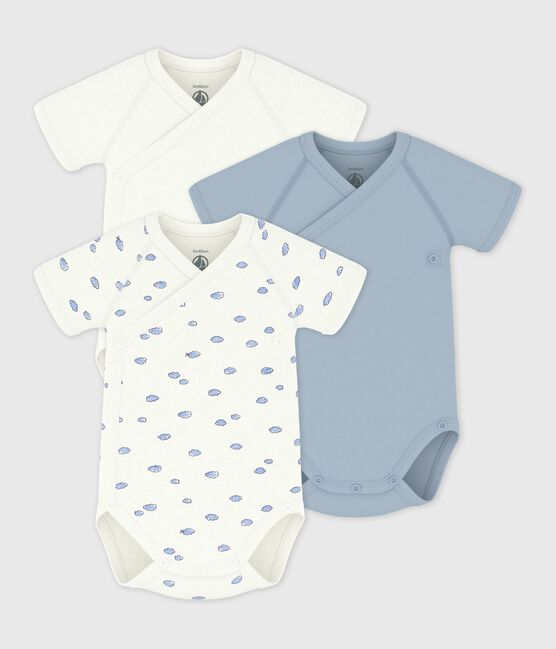Set van katoenen babyrompertjes met print en korte mouwen variante 1