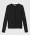 Cardigan iconique en coton Femme noir NOIR