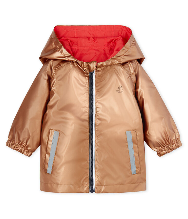 Omkeerbaar windjack voor babymeisjes roze GROSEILLER/blauw CRYSTAL