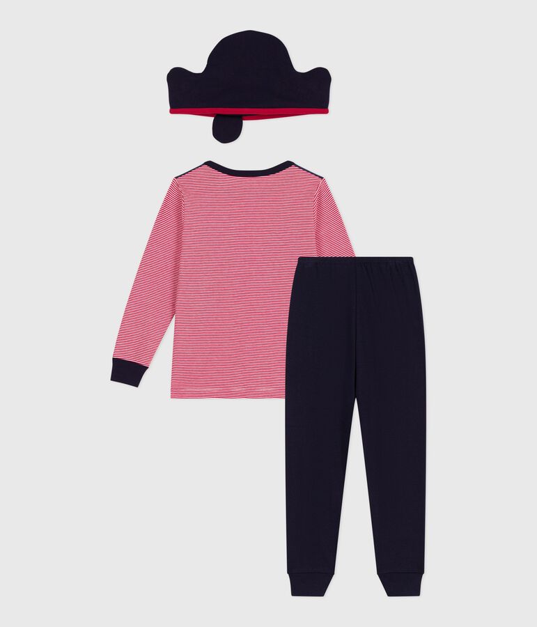 Katoenen verkleedpyjama piraat voor kinderen blauw/multicouleur