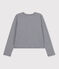Cardigan à pressions en coton épais Femme bleu SMOKING/blanc MARSHMALLOW