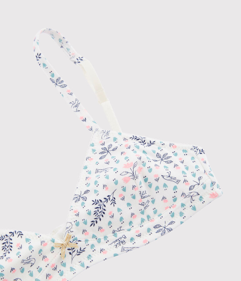 Gewatteerde beha meisjes wit/multicouleur