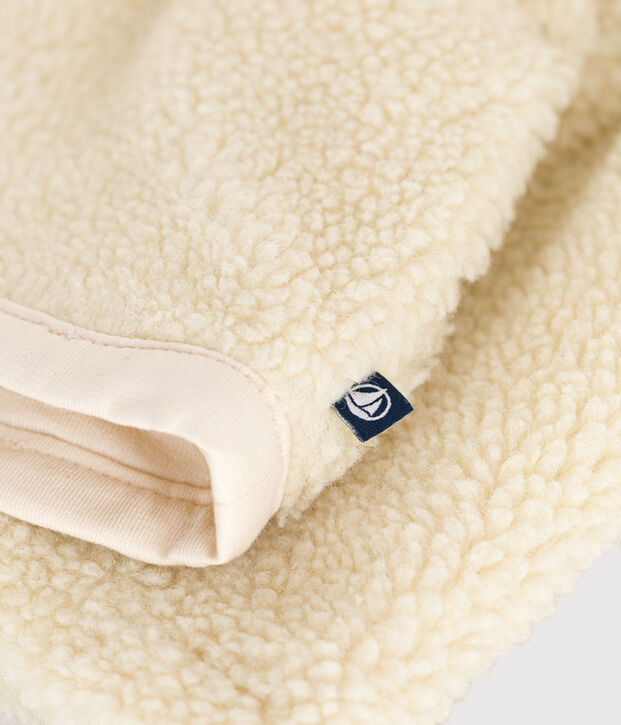 Babyvestje van sherpa ecru