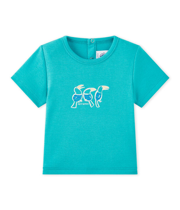 T-shirt b&eacute;b&eacute; gar&ccedil;on manches courtes vert Verger