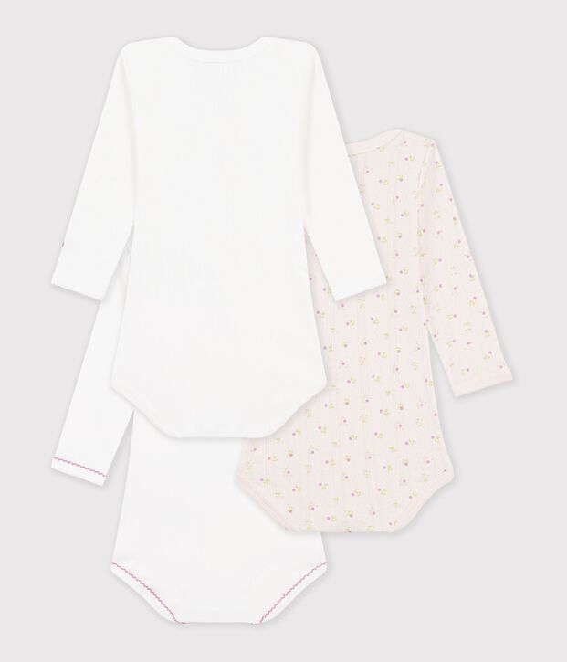 Lot de bodies manches longues en coton multicouleur