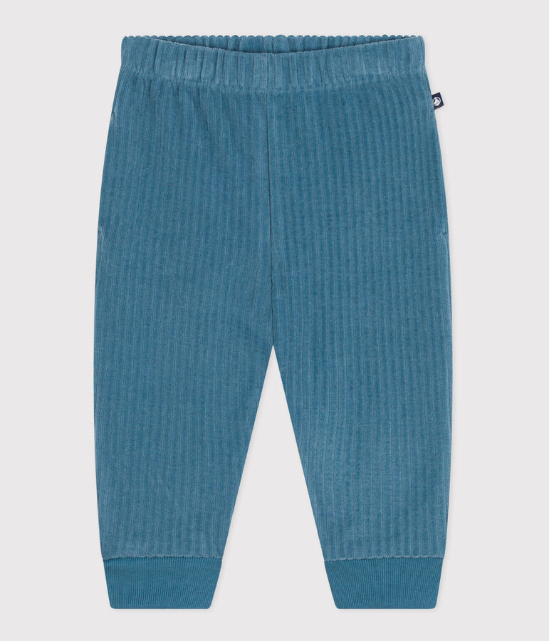 Pantalon en velours b&eacute;b&eacute; bleu