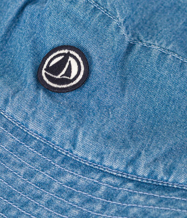 Bobhoedje in denimblauw voor baby's blauw