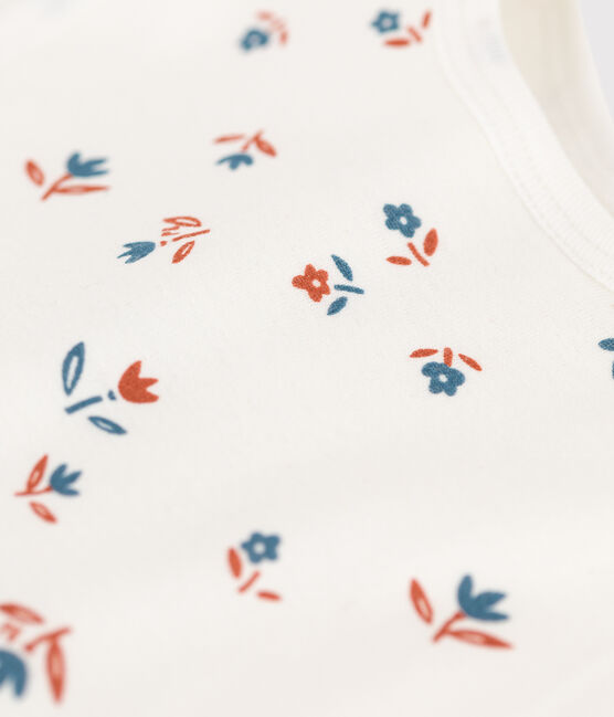 Katoenen slabbetje met print voor baby's wit MARSHMALLOW/wit MULTICO