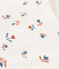Katoenen slabbetje met print voor baby's wit MARSHMALLOW/wit MULTICO