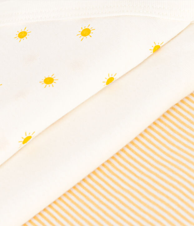 Set van 3 overslagbody's met korte mouwen van katoen voor baby's multicouleur