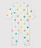 Surpyjama à cœurs bébé en polaire blanc MARSHMALLOW/blanc MULTICO