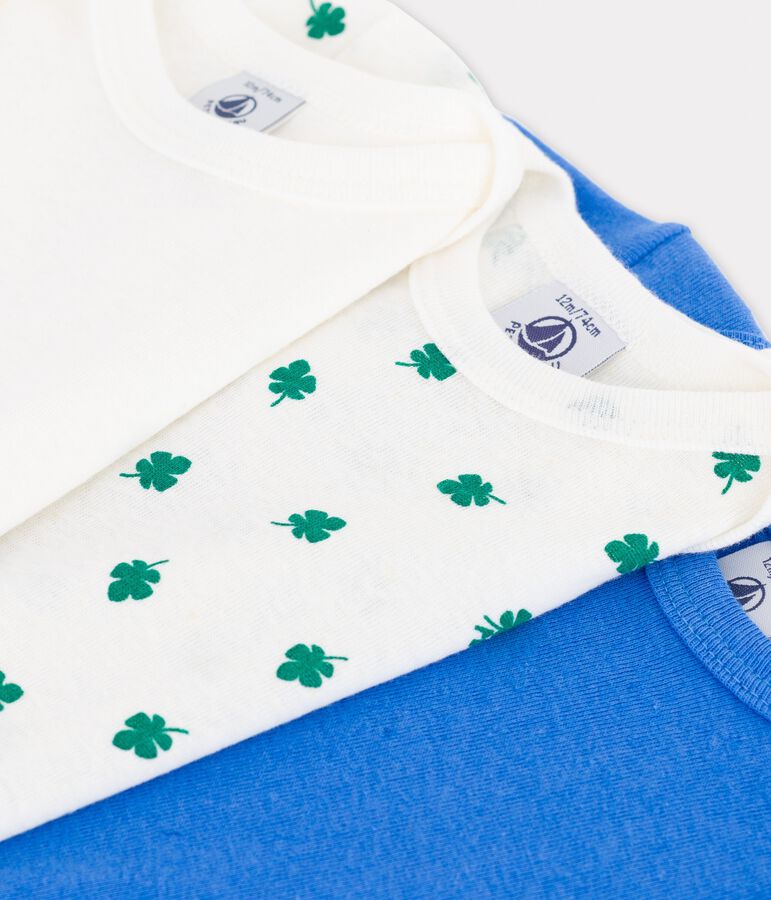 Set van 3 body's met korte mouwen in katoenen en linnen variante 1