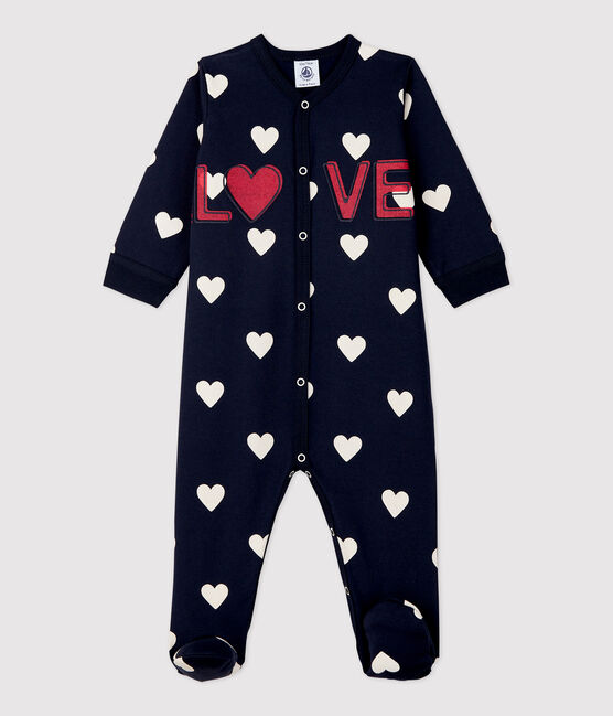 Slaappakje voor baby's in molton blauw SMOKING/wit ECUME