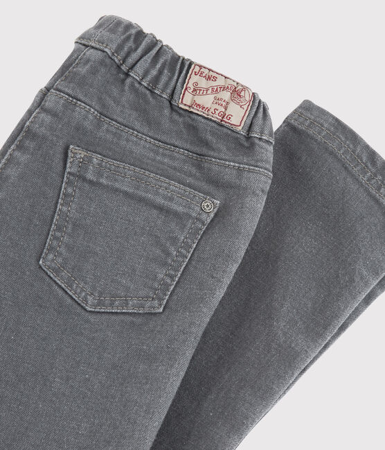 Pantalon slim en denim enfant fille gris GRIS FONCE/ DARK GREY