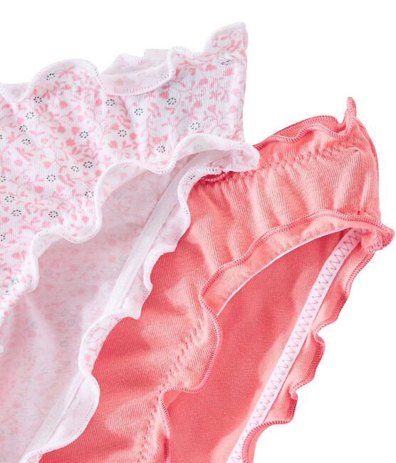 Lot de 2 culottes fille à volants blanc LOT