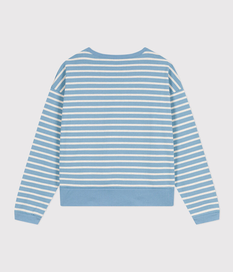 Marini&egrave;re sweatshirt en coton Femme bleu/beige