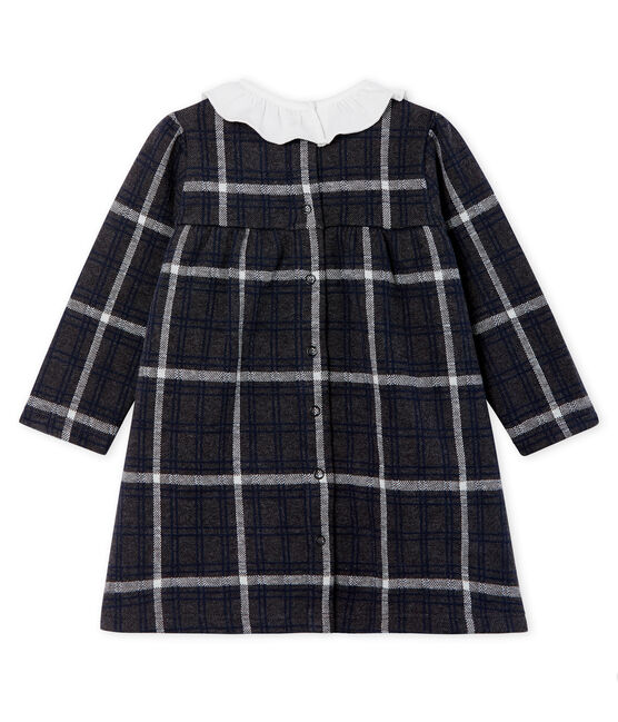 Robe manches longues bébé fille à carreaux noir CITY/blanc MULTICO CN