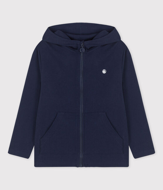 Sweatshirt à capuche enfant fille / garçon bleu SMOKING