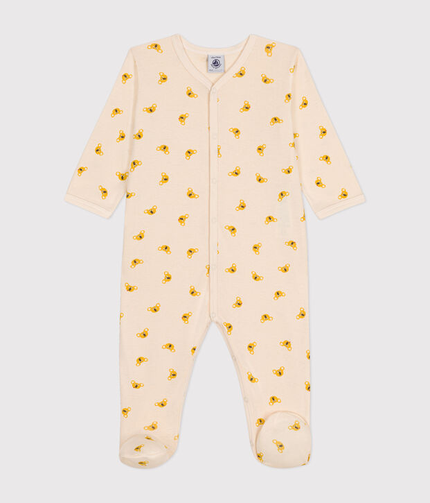 Katoenen koalapyjama voor baby's wit/multicouleur