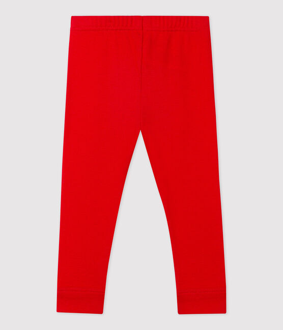 Legging en coton bio bébé rouge PEPS
