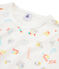 Pyjama petite fille en côte blanc MARSHMALLOW/blanc MULTICO