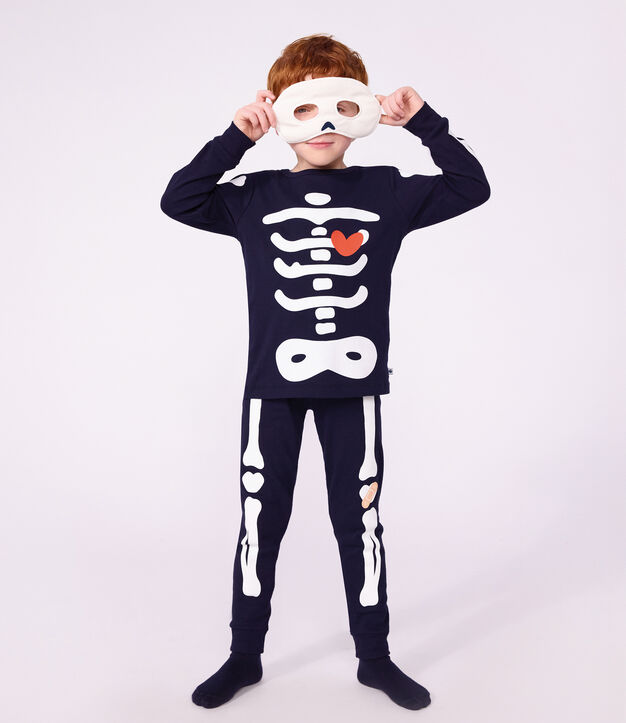 Katoenen verkleedpyjama skelet voor kinderen SOIR