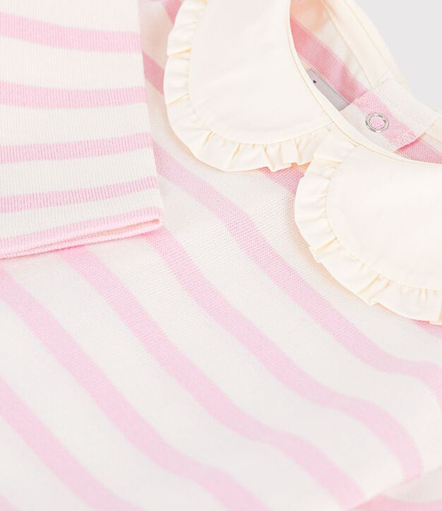 Marini&egrave;re &agrave; col b&eacute;b&eacute; en coton rose/rose