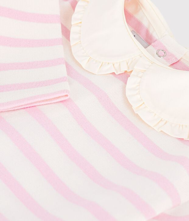 Marini&egrave;re &agrave; col b&eacute;b&eacute; en coton rose/rose