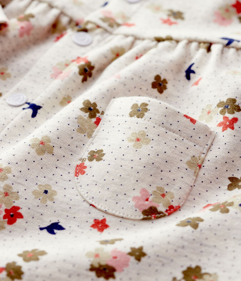 Gewatteerde jurk baby beige MONTELIMAR/wit MULTICO