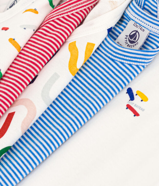 Lot de 5 bodies sans manches skate en coton b&eacute;b&eacute; multicouleur