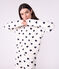 Pyjama femme en coton éponge imprimé cœurs bleu MILK/ SOIR