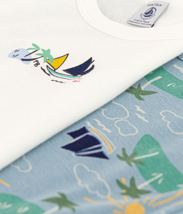 Set van 2 jongenshemdjes in katoen variante 1