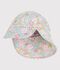 Babypet met uv-bescherming en bloemetjesprint blauw/multicouleur