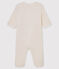 Overpyjama baby berenprint van fleece wit MARSHMALLOW