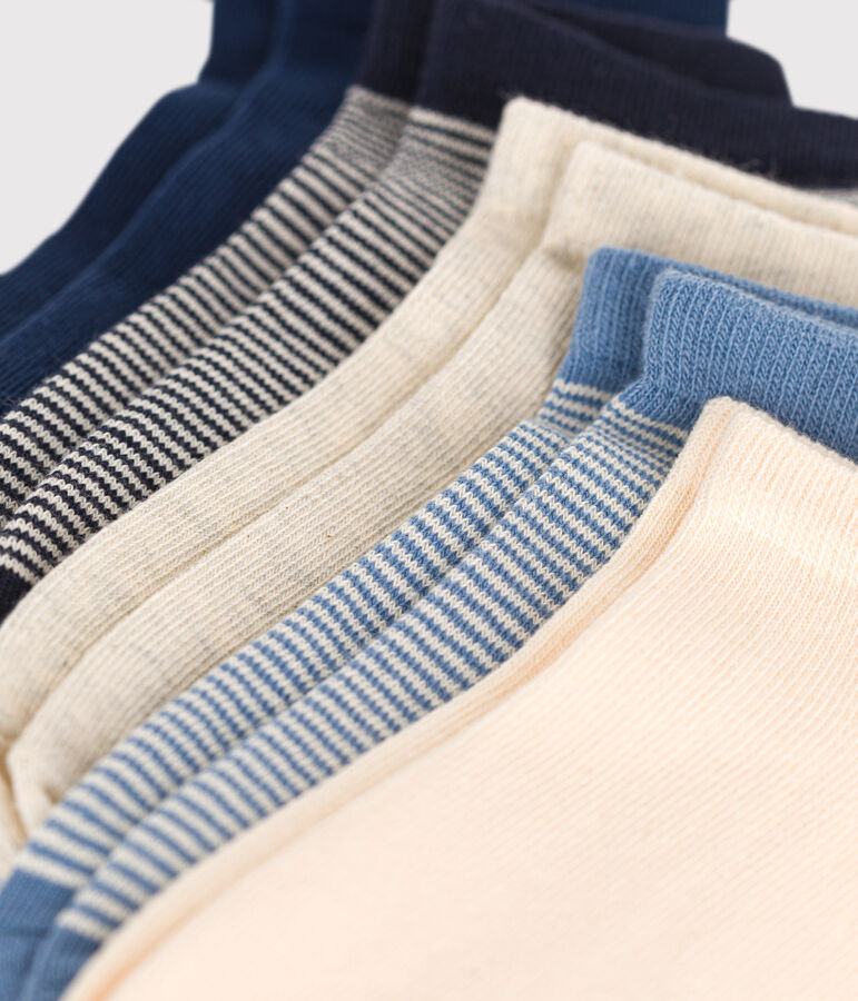 5 paires de chaussettes en coton milleraies enfant multicouleur