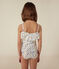 Maillot de bain 1 pièce imprimé enfant fille blanc MARSHMALLOW/blanc MULTICO