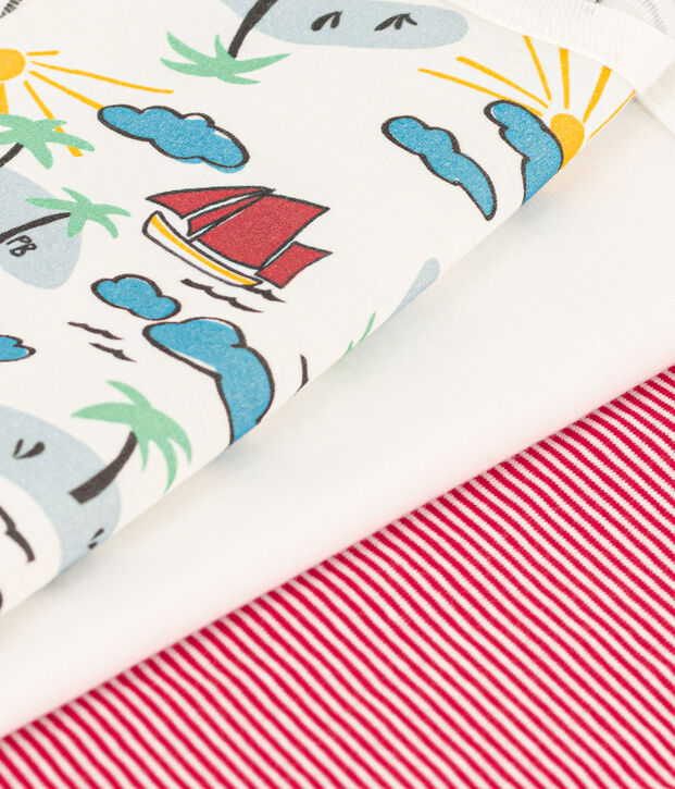 Lot de 3 bodies manches courtes explorateurs en coton multicouleur