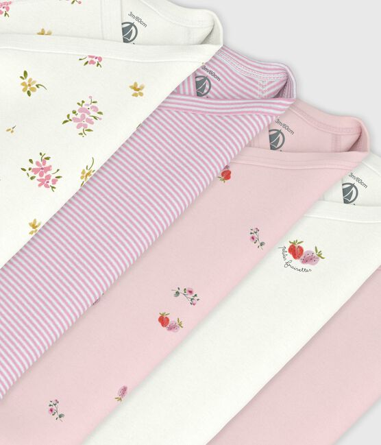 Set van katoenen babyrompertjes met lange mouwen en print variante 1