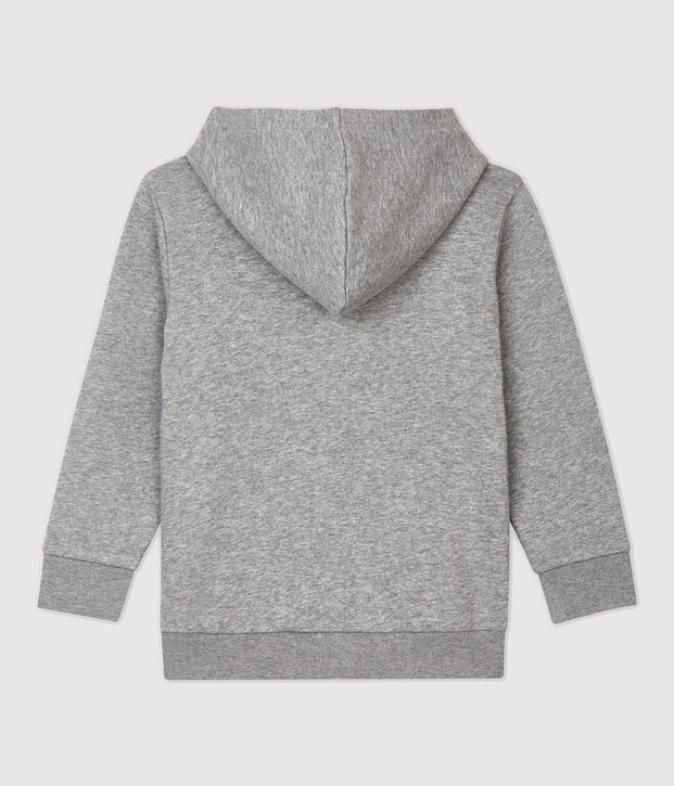 Meisjes/jongens sweatshirt met capuchon grijs