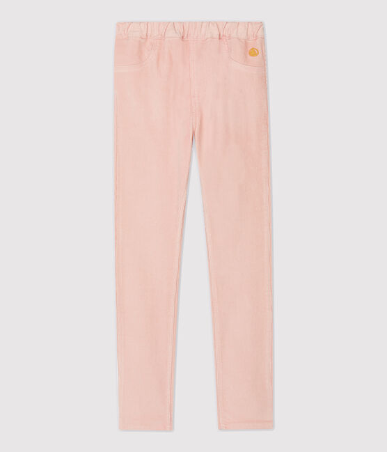 Skinny meisjesbroek van fluweel roze MINOIS