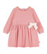 Robe manches longues bébé fille en maille velours