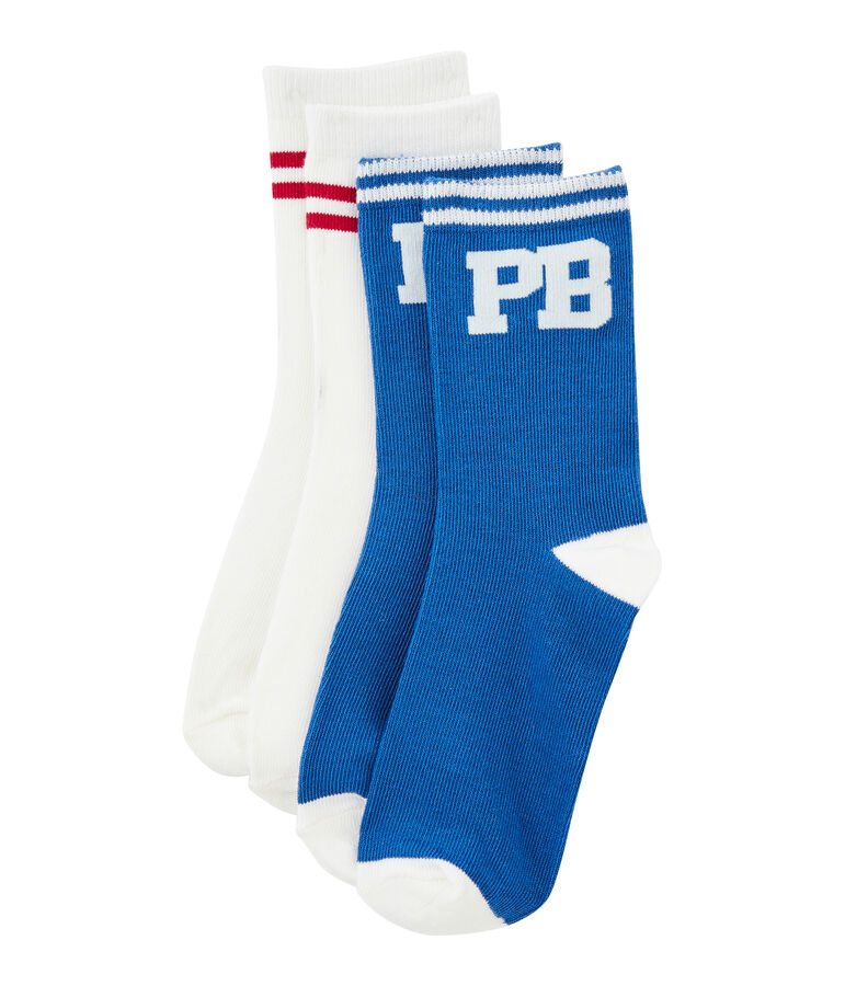 Set van 2 paar jongenssokken multicouleur