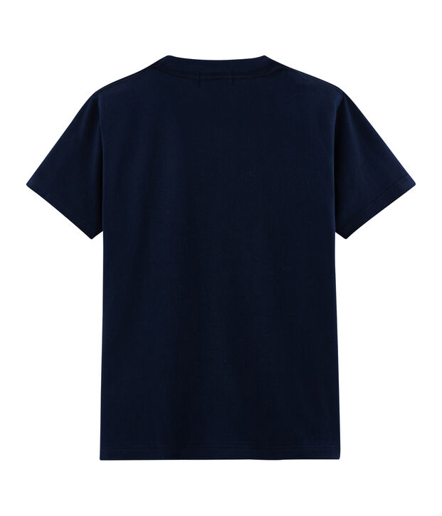 T-shirt met korte mouwen en gemengd motief. blauw